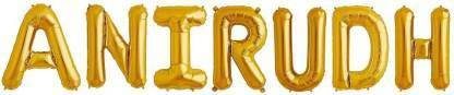 Offer99 सॉलिड "ANIRUDH" Name Decoration Letter Foil Balloon For Birthday/Celebration/Surprise/Wedding Party Letter Balloon लेटर बैलून