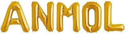 Offer99 Solid "ANMOL" Name Decoration Letter Foil Balloon For Birthday/Celebration/Surprise/Wedding Party Letter Balloon Letter Balloon