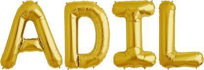 Offer99 Solid "ADIL" Name Decoration Letter Foil Balloon For Birthday/Celebration/Surprise/Wedding Party Letter Balloon Letter Balloon