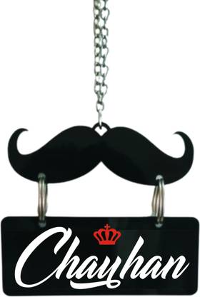 Ridivansh Creations Acrylic Car Hanging CHAUHAN in English Car Hanging Ornament
