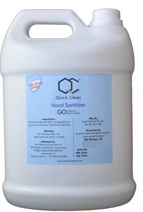 Quick Clean  5 Liter Hand Sanitizer Can