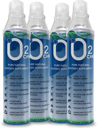 O2 CAN Pure Natural Oxygen Supplement Pack of 8 Portable Oxygen Can