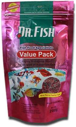 Dr Fish FOOD VALUE PACK OF TWO 100 GM EACH 0.2 kg (2x0.1 kg) Dry New Born, Young, Adult, Senior Fish Food