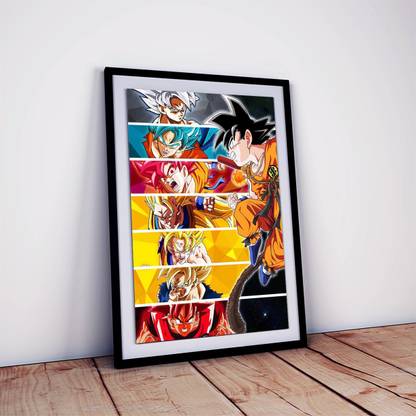 Dragonballz Goku Poster With Frame For Room and Home Decor Fine Art Print