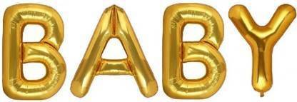 Offer99 सॉलिड "BABY" Name Decoration Letter Foil Balloon For Birthday/Celebration/Surprise/Wedding Party Letter Balloon लेटर बैलून