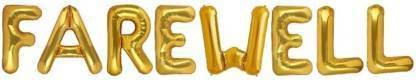 Offer99 सॉलिड "FAREWELL" Name Decoration Letter Foil Balloon For Birthday/Celebration/Surprise/Wedding Party Letter Balloon लेटर बैलून