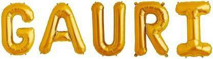 Offer99 Solid "GAURI" Name Decoration Letter Foil Balloon For Birthday/Celebration/Surprise/Wedding Party Letter Balloon Letter Balloon
