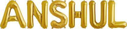 Offer99 Solid "ANSHUL" Name Decoration Letter Foil Balloon For Birthday/Celebration/Surprise/Wedding Party Letter Balloon Letter Balloon