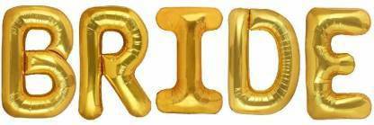 Offer99 सॉलिड "BRIDE" Name Decoration Letter Foil Balloon For Birthday/Celebration/Surprise/Wedding Party Letter Balloon लेटर बैलून