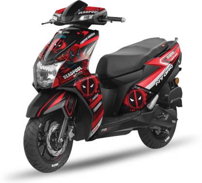 WRAP AND RIDE TVS Ntorq 125 Slashed Design Full Body Wrap Decal Sticker kit Bike Fairing Kit