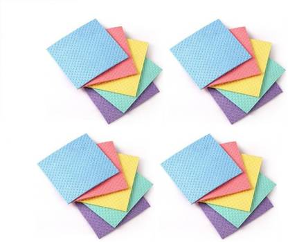 Flipkart SmartBuy Aashable Sponge Wipes with super absorbent for kitchen and home cleaning Wet Microfiber, Sponge Cleaning Cloth