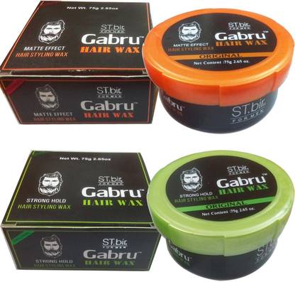 ST.bir 1 r for men Gabru matte effect hair styling wax(75g)+ 1 for men Gabru strong Hold hair styling wax(75g) Hair Wax