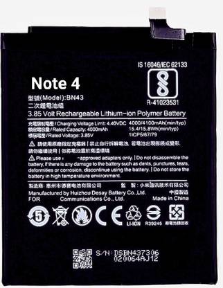 AEV Mobile Battery For Xiaomi Redmi Note 4