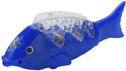 a2z Toys for Kids| Electric Fish Toy Funny Ground Walking & Musical Sound, Battery Operated(Colour May Vary).