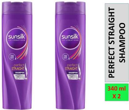 SUNSILK PERFECT STRAIGHT SHAMPOO WITH STRAIGHT LOCK TECHNOLOGY ( 340 ml X 2N)