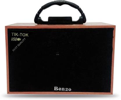 UNKEY TIK Tok Wireless Portable Bluetooth Supporting Speaker Comes with, FM Music, AUX & USB System with Led Light - Black 4 W Bluetooth Home Theatre