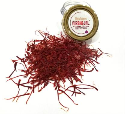 Nirbhejal Natural, Premium, Pure Kashmir Saffron/Kesar/Zaffran (1.0 gm)