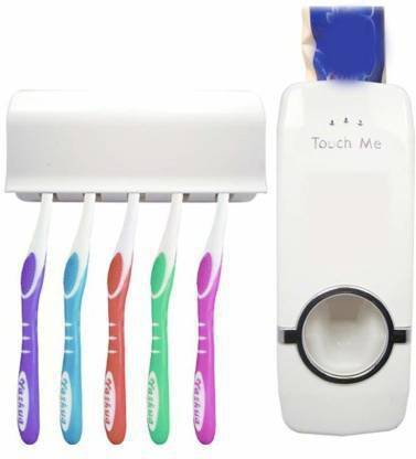 Zanny Automatic Toothpaste Dispenser Plastic Toothbrush Holder