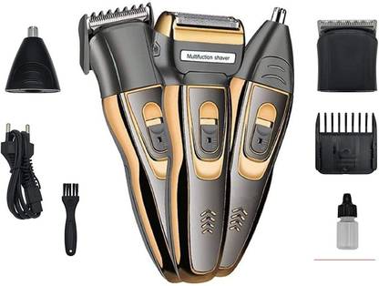 DCH Geemy wireless 3-in-1 Beard Nose & Ear trimmer shaving zero machine grooming kit Trimmer 60 min  Runtime 1 Length Settings