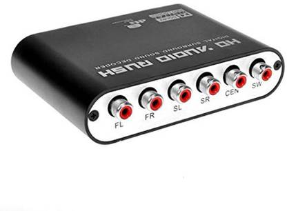 SOUDAMINI  TV-out Cable 5.1 Audio Rush Digital Sound Decoder Converter - Optical SPDIF/ Coaxial Dolby AC3 DTS stereo(R/L) to 5.1CH Analog Audio (6RCA Output)