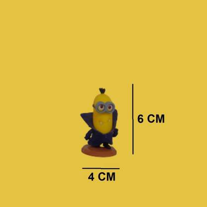 GEEKMONKEY Despicable Me Minions 6 cm Mini Figurines 5 Piece Set Cake Toppers Toy, Car Ornaments Auto Interior Accessories Decoration Birthday Gift (Minion Rush! Despicable Me (Set of 5 )
