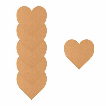 DI-KRAFT Heart Shape Laser Cut out for Kids DIY, Gift, Art & Craft, 4"4 Inch ||5 Heart Cut out Beautiful Wooden Decoration cutout