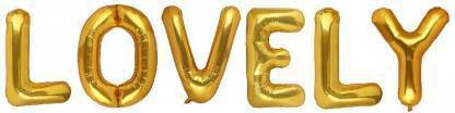 Offer99 Solid "LOVELY" Name Decoration Letter Foil Balloon For Birthday/Celebration/Surprise/Wedding Party Letter Balloon Letter Balloon