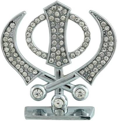 CResha Sikh Religious Symbol Khanda Sahib Statue for Car Dashboard Sikh Khanda for Car Dashboard Car Dashboard Cover