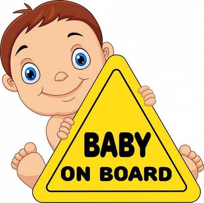 qth BABY ON BOARD WARNING STICKER Emergency Sign