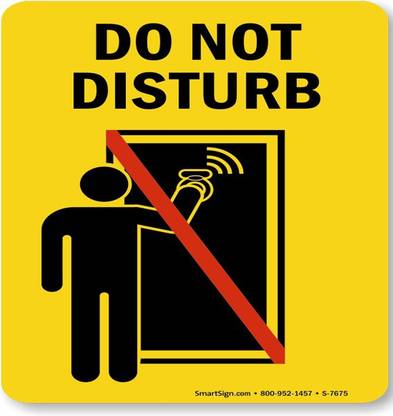 Digi2cart DONOT DISTRUB WARNING STICKER Emergency Sign