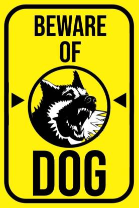 Digi2cart BEWARE OF DOGS WARNING STICKER Emergency Sign