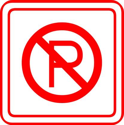 qthinfra PARKING CAUTION WARNING STICKER Emergency Sign