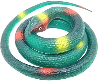 GTTT Rubber Snake Toy Real Cobra 39 inches Prank Toy Cobra for Kids Green Color Rubber Snack Prank toy Gag Toy