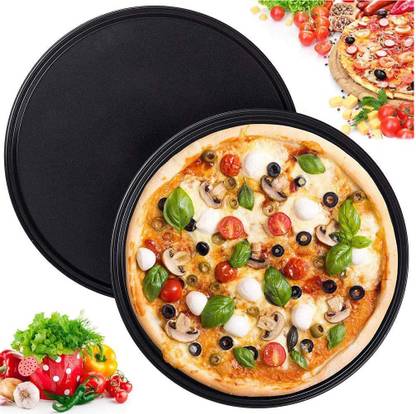 TruVeli Non-Stick Pizza Pan for Oven, Microwave Convection OTG Large Pizza Tray