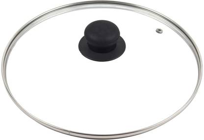 KANDARPURIA 24 cm Long Lasting Glass Lid, Glass Lid for Kadai, cookware lid 9.4 inch Lid