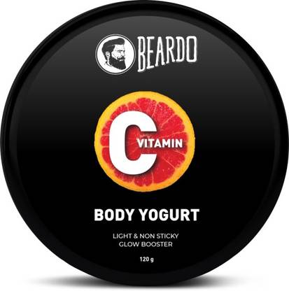 BEARDO Vitamin C Body Yogurt for All Day Moisturization | Non-Greasy hydration for Men | Use daily for Brighter, Softer Skin | Easy absorb formula | Suitable for all seasons (120ml)