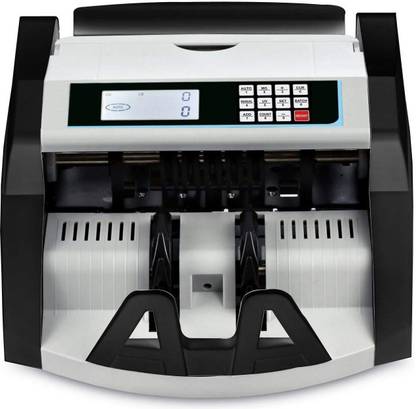 Drop2Kart Cash Counter with UV/MG/MT/IR FakeNote Detection, LCD+LED Display, ADD+BATCH Modes, Heavy-Duty Motor, After Sales Service Support Note Counting Machine