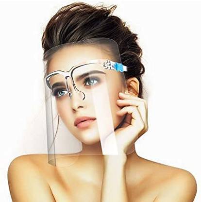 Radiantkart Safety Face Shield with Glasses Frame Full Face Protection Reusable Ultra Clear Protective Face Shields Safety Face Shield with Glasses Frame Full Face Protection Reusable Ultra Clear Protective Face Shields Safety Visor