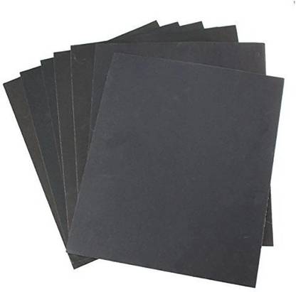 PAAKHI Combo of Wet and Dry Black Flint Sand Paper of 400, 600,1000 Grit (Pack of 12) Flint Sandpaper