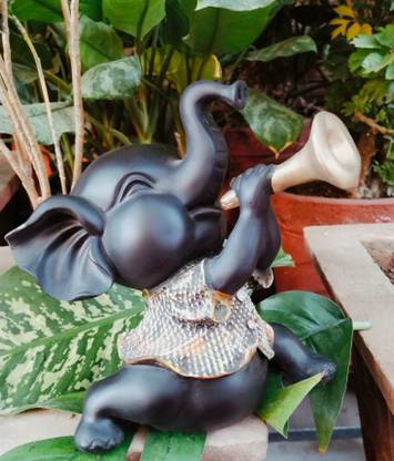 arnv Handicrafted Pupadi Playing Elephant Showpiece For home|living room|vastu items| Decorative Showpiece  -  17 cm