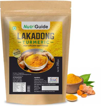Nutri Guide High Curcumin Lakadong Turmeric Powder For Face & Daily Cooking