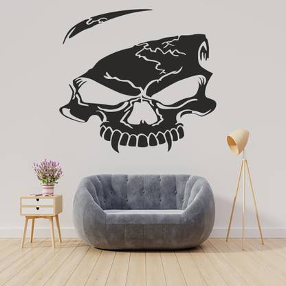 qthinfra 120 cm SKULL Self Adhesive Sticker