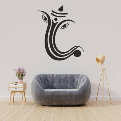 BUSY2BUY 120 cm vinayaga lord ganesh with 10 BIKE, CAR, FRIDGE, AC, SWITCHBOARD Self Adhesive Sticker