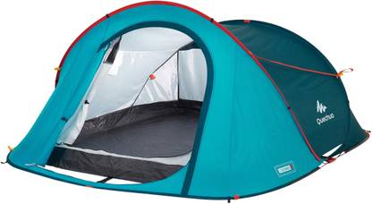 QUECHUA by Decathlon 2 SECONDS CAMPING TENT - BLUE - 3 PEOPLE Tent - For Adult