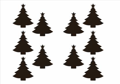DI-KRAFT Christmas Tree Cut out for Kids DIY, Gift, Art & Craft, 4"4 Inch ||10 Christmas Cut out Beautiful Wooden Decoration cutout