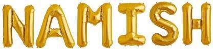 Offer99 Solid "NAMISH" Name Decoration Letter Foil Balloon For Birthday/Celebration/Surprise/Wedding Party Letter Balloon Letter Balloon