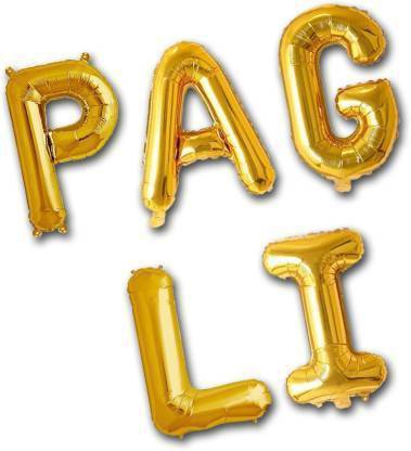Offer99 Solid "PAGLI" Name Decoration Letter Foil Balloon For Birthday/Celebration/Surprise/Wedding Party Letter Balloon Letter Balloon