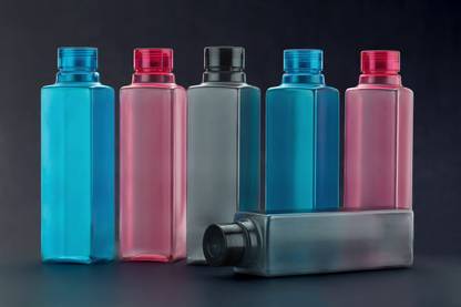 Password -6 PIC का नया स्क्वायर प्राइम वॉटर बॉटल सेट 1000 ml बॉटल