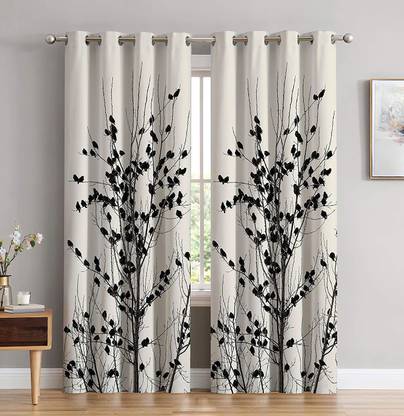 sai fashion 274 cm (9 ft) Polyester Room Darkening Long Door Curtain (Pack Of 2)