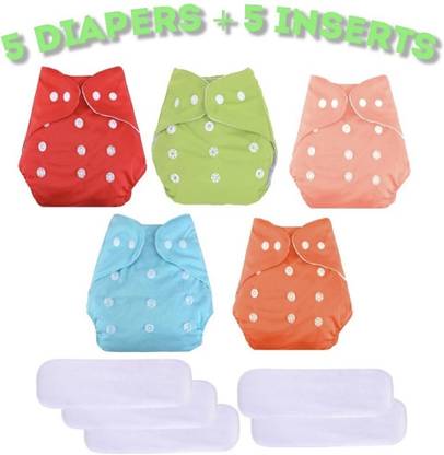 kogar All New Trendy Cool Look Daily Use Reusable Adjustable Washable Multicolour Diaper Nappy With Insert / Liner For Baby New Born To 2 Year